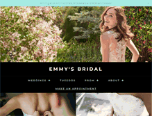 Tablet Screenshot of emmysbridal.com